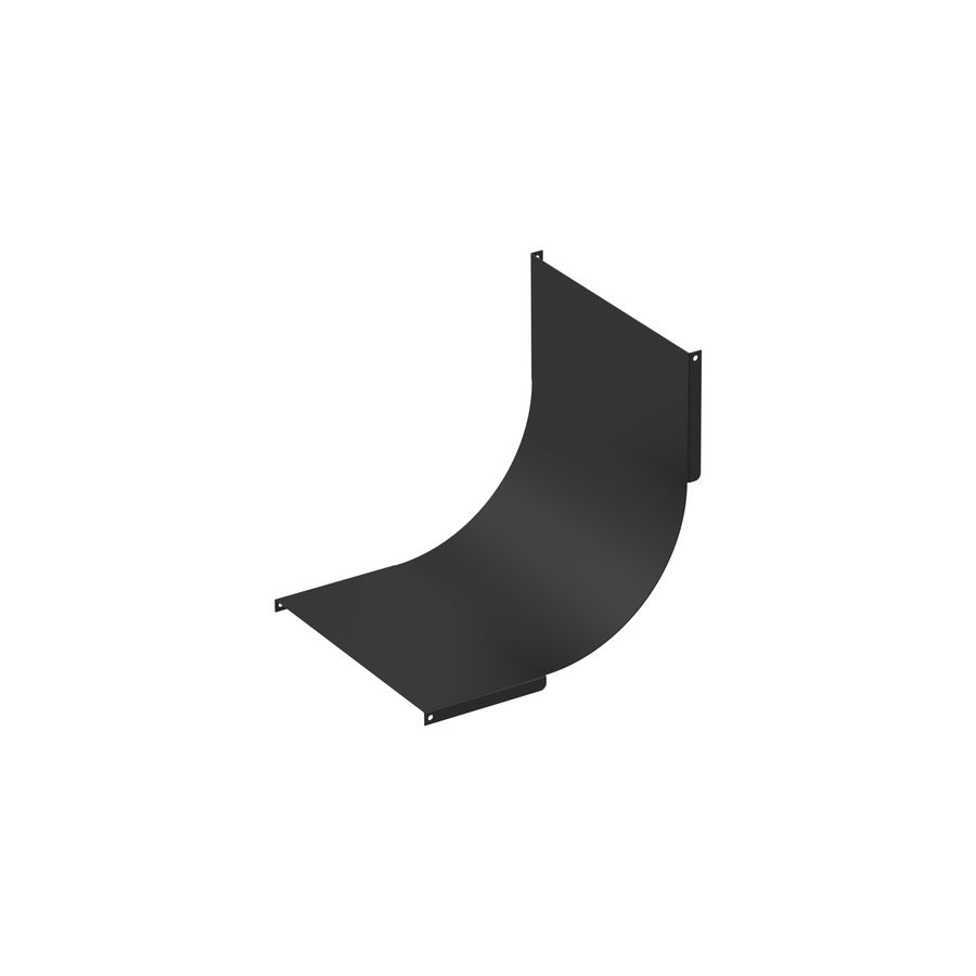 Stijgstukdeksel vast 200mm zwart KG281