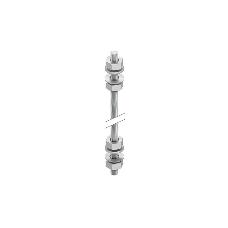 Lengte a 3m. Draadstang+moeren sluitringen GS M10 RVS 304