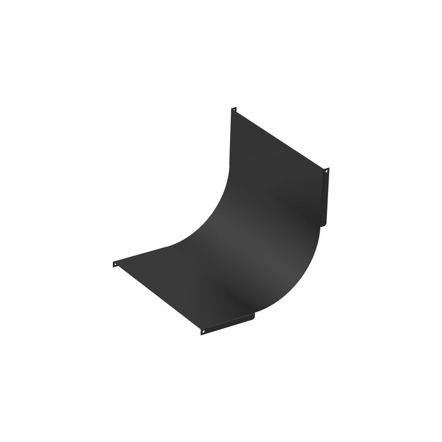 Stijgstukdeksel vast 250mm zwart KG281
