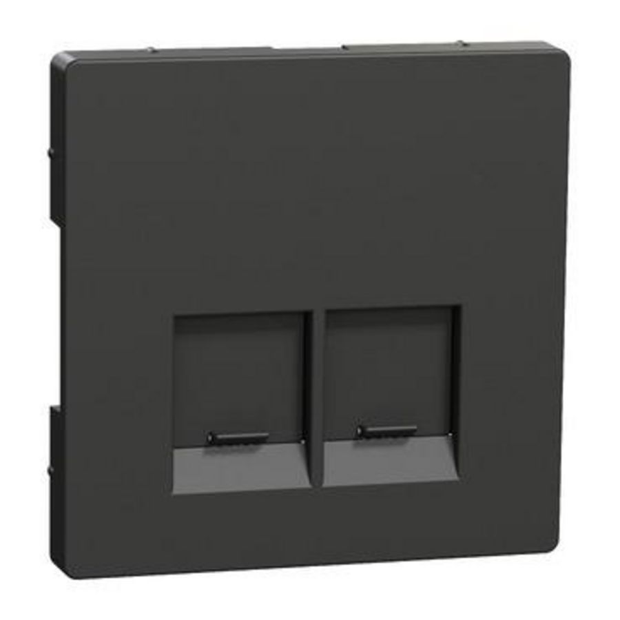 Centraalplaat RJ45 Actassi 2-voudig Antraciet Systeem D