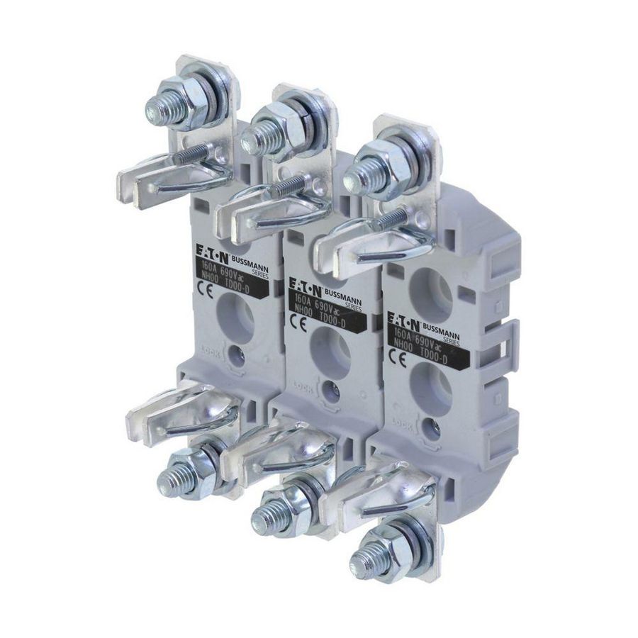 Zekeringhouder, 160 A, AC 690 V, NH00, 3P, IEC, DIN-railmont