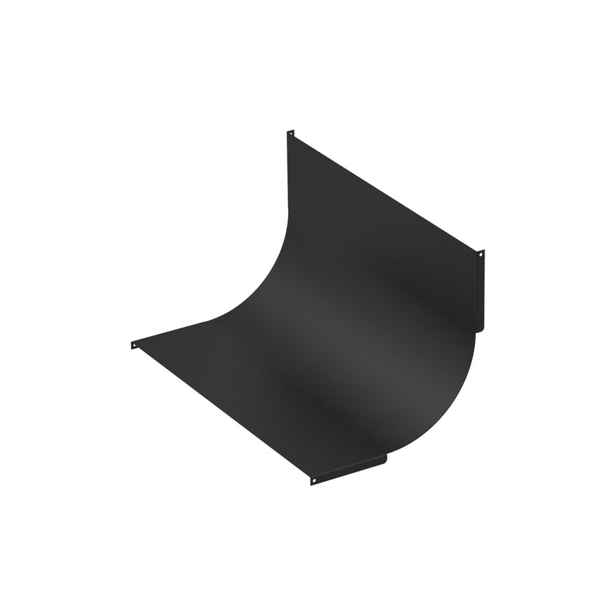 Stijgstukdeksel vast 500mm zwart KG281