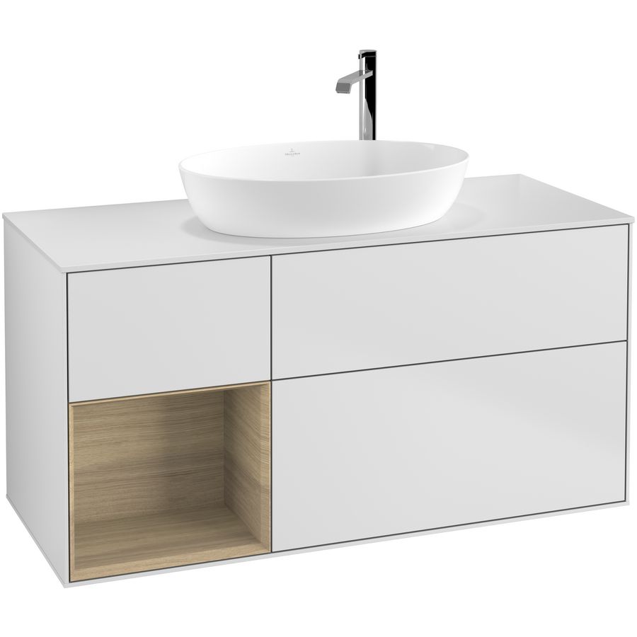 Wastafelonderkast Finion 1200x603x501mm White Matt Lacquer F941PCMT