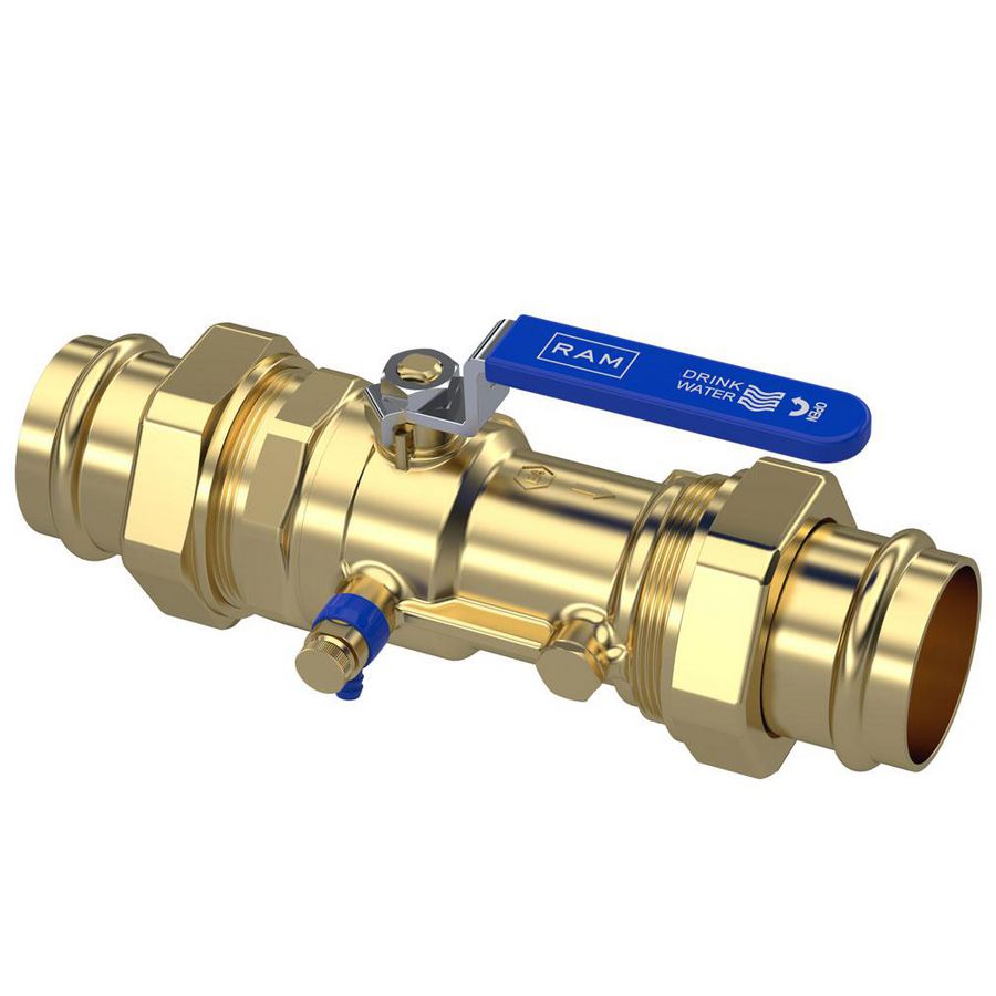 Terugstroombeveiliging TBE-EA-XS 54x54mm Profipres incl. kogelafsluiter en aftapper