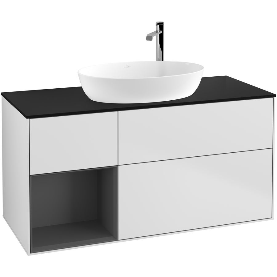 Wastafelonderkast Finion 1200x603x501mm White Matt Lacquer F942GKMT