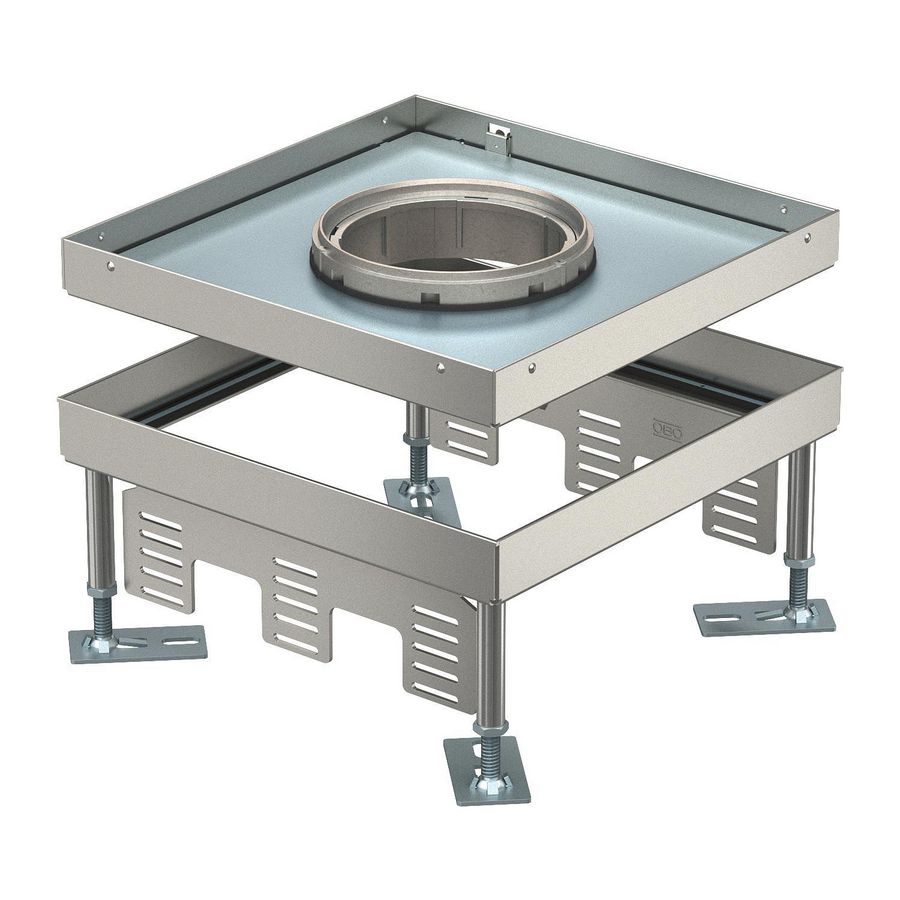 Vierkante cassette SL1 deksel voor Tubus 243x243x100 rvs