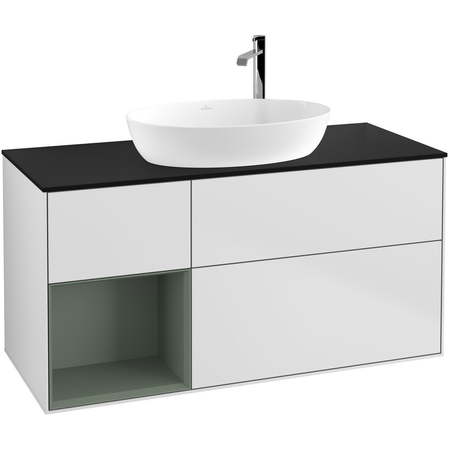 Wastafelonderkast Finion 1200x603x501mm White Matt Lacquer F942GMMT