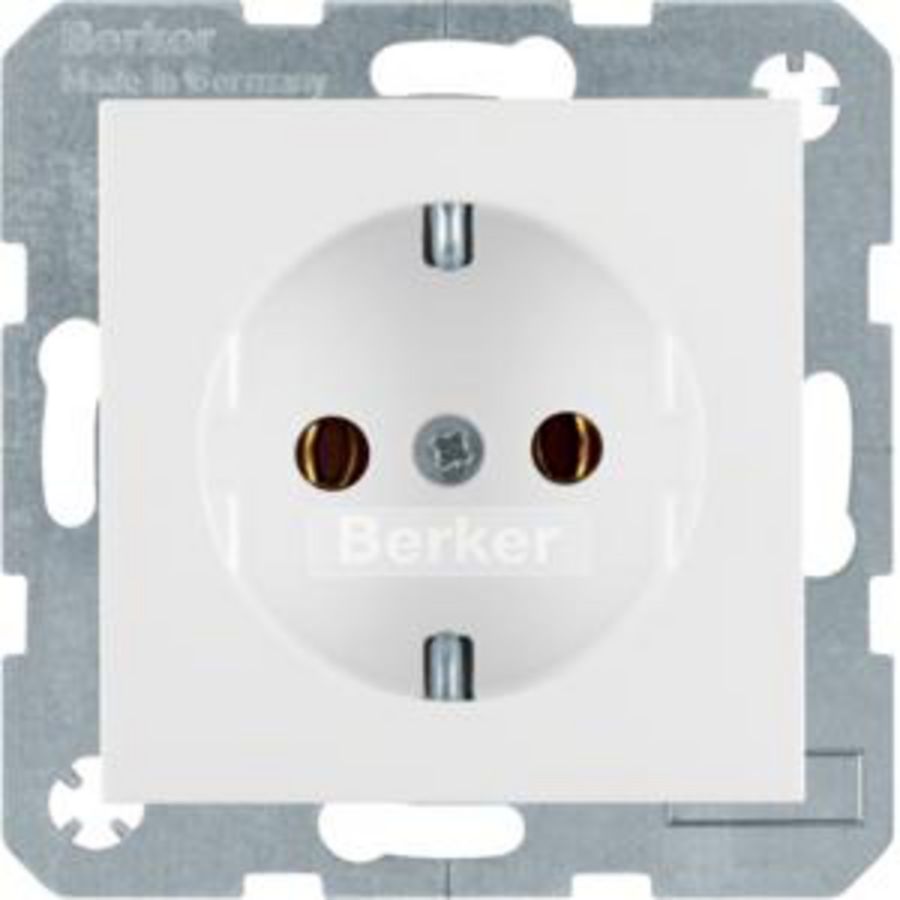 Wandcontactdoos RA steek berker S.1/B.3/B.7 polarwit mat