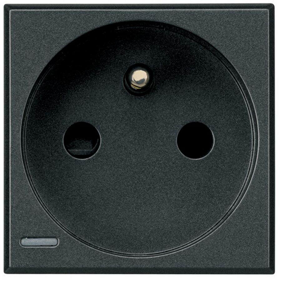 Wandcontactdoos antraciet Penaardeschroef kl Axolute