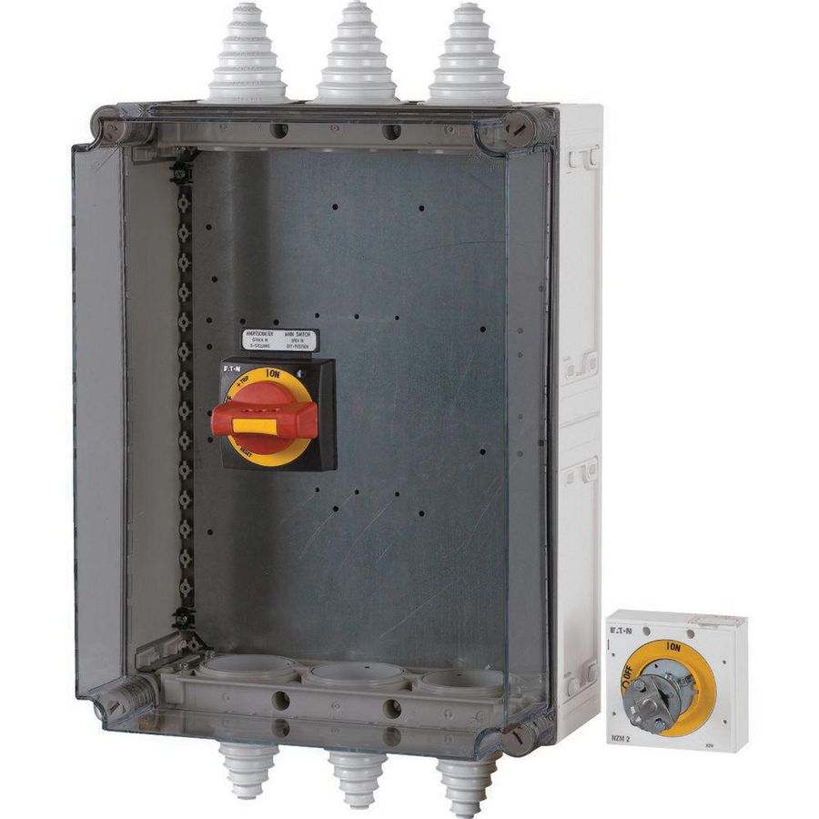 Schakelaarkast leeg NZM2-4 PN2-4 NS2-4 max. 250A rood/geel