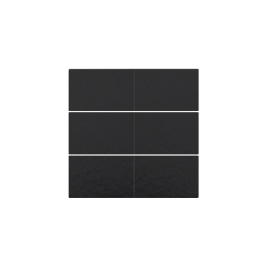 Afwerkingsset 6-voudige pot.vrij knop 24V piano blac