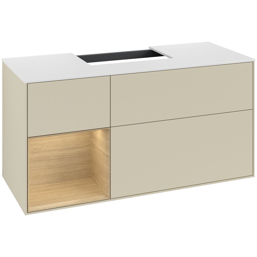 Wastafelonderkast Finion 1200x603x501mm S.Grey Matt Lacquer F161PCHJ