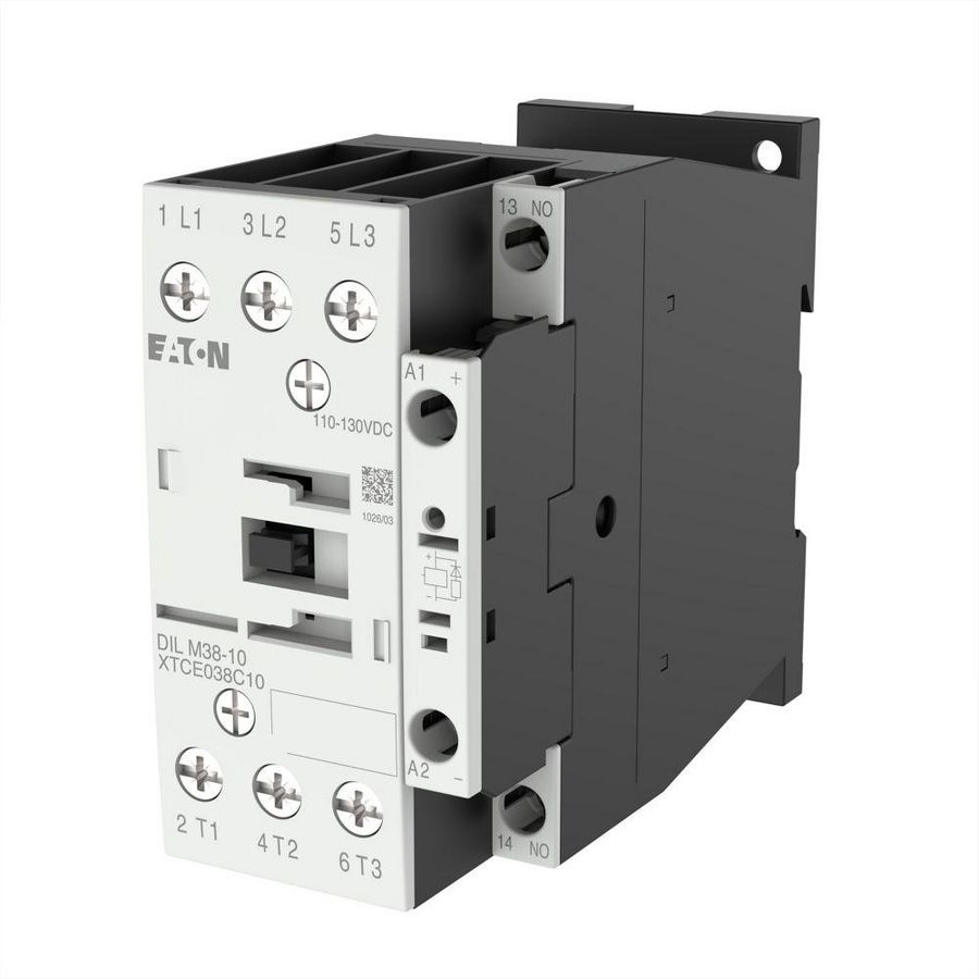 Magn.schakelaar DILM38-10(RDC130) (110-130VDC) 18,5kW 1m 0v
