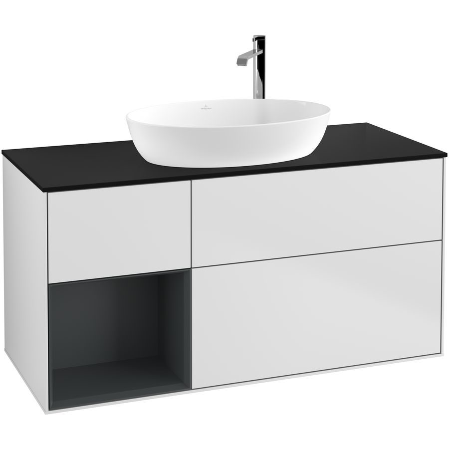 Wastafelonderkast Finion 1200x603x501mm White Matt Lacquer F942HGMT