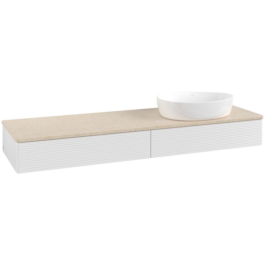 Wastafelonderkast Antao 1600x190x500mm G.White.L K16113GF