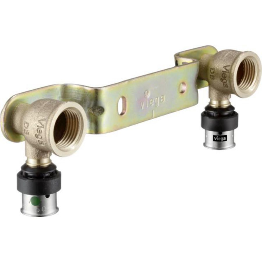 Muurplaatbeugel gebogen SMARTPRESS 16mmx1/2" bn. HoH 150mm