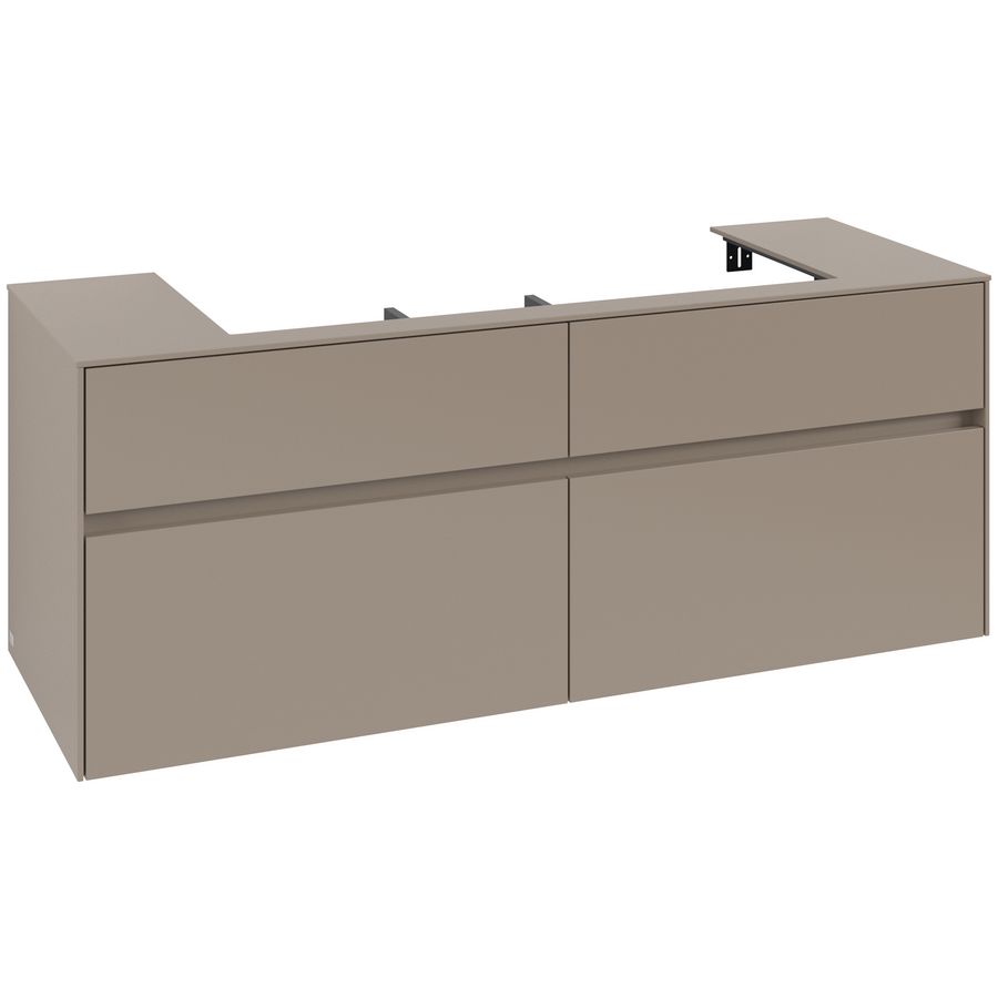 Wastafelonderkast Collaro 1400x548x500mm Taupe C092B0VM