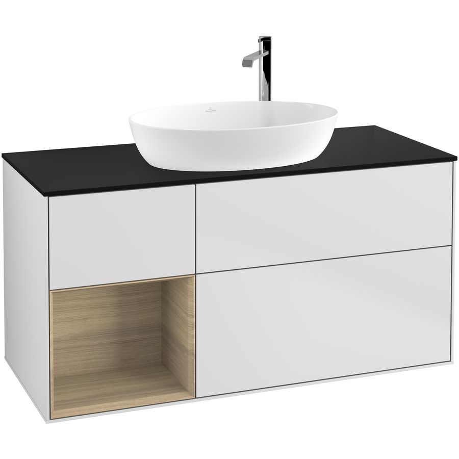 Wastafelonderkast Finion 1200x603x501mm White Matt Lacquer F942PCMT