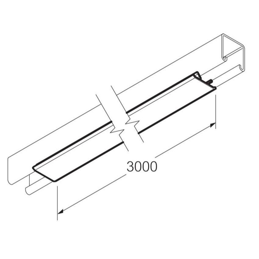 Lengte a 3m. Deksel modulen C41 kunststof