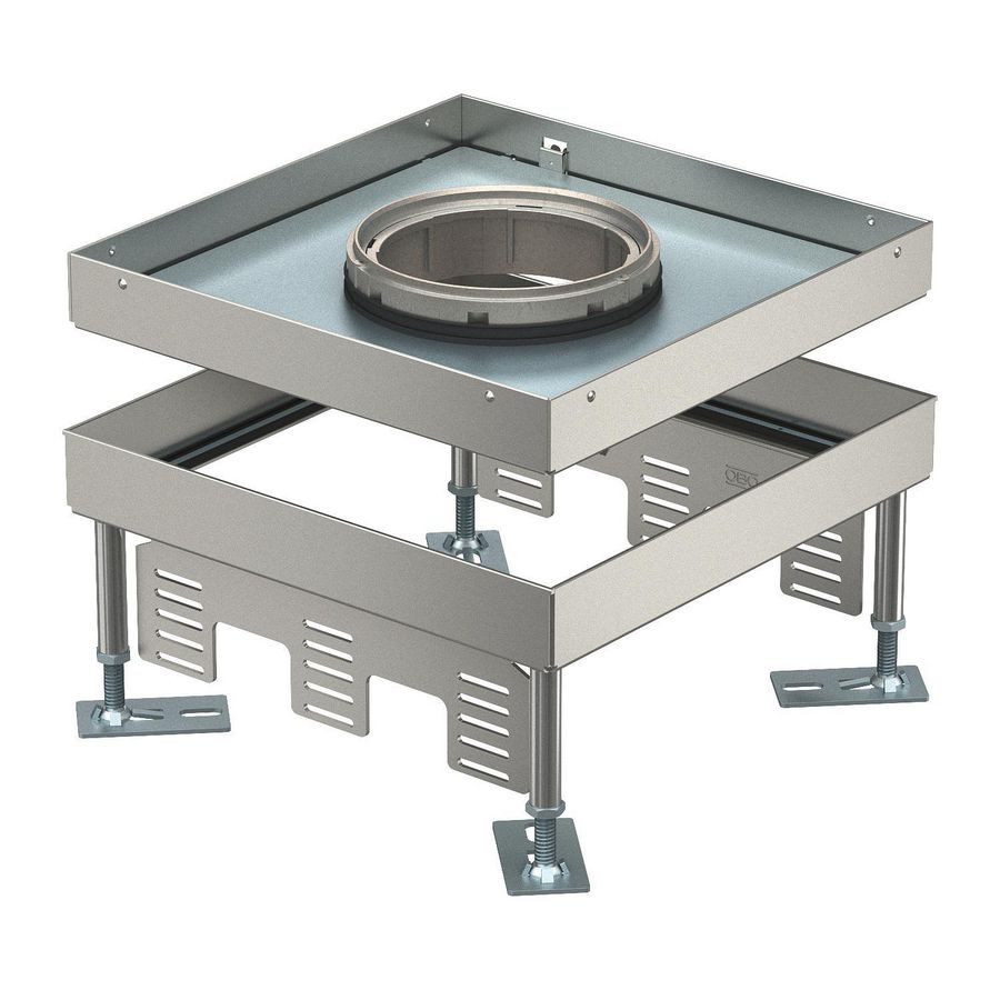 Vierkante cassette SL1 deksel voor Tubus 243x243x105 rvs