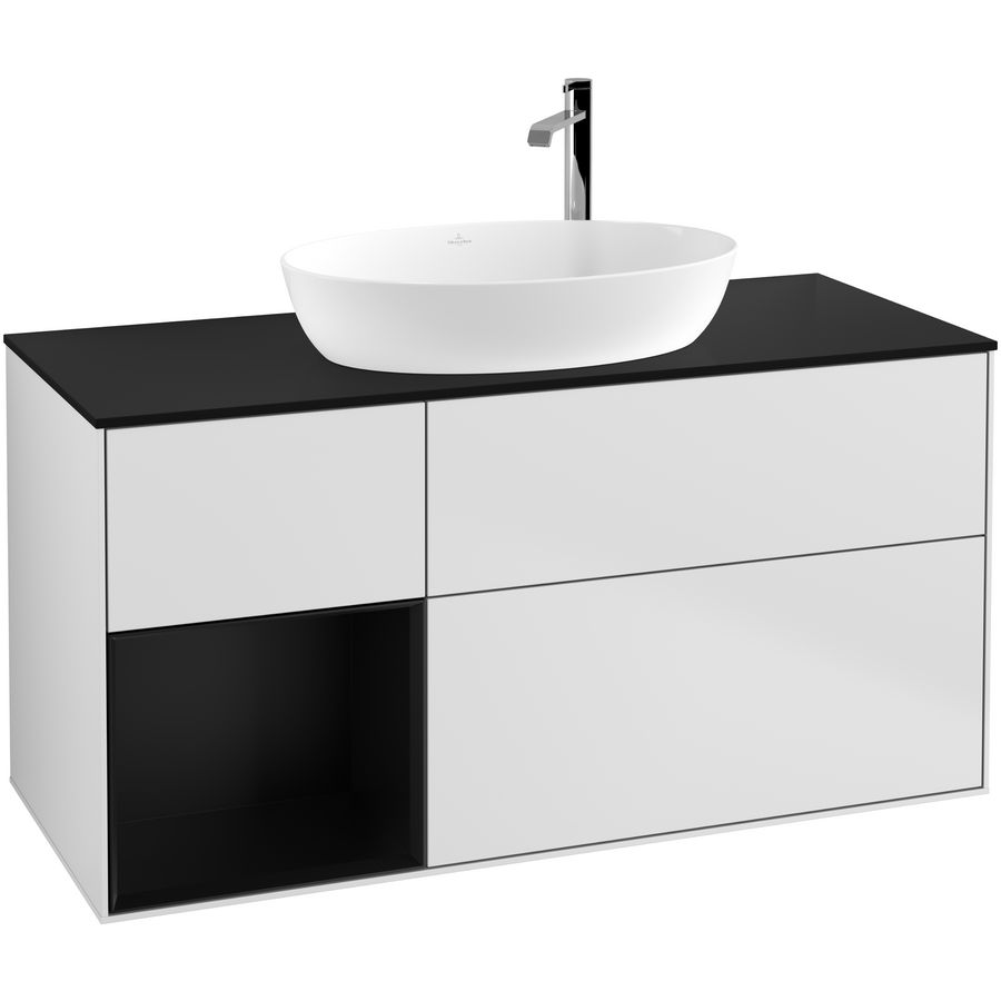 Wastafelonderkast Finion 1200x603x501mm White Matt Lacquer F942PDMT
