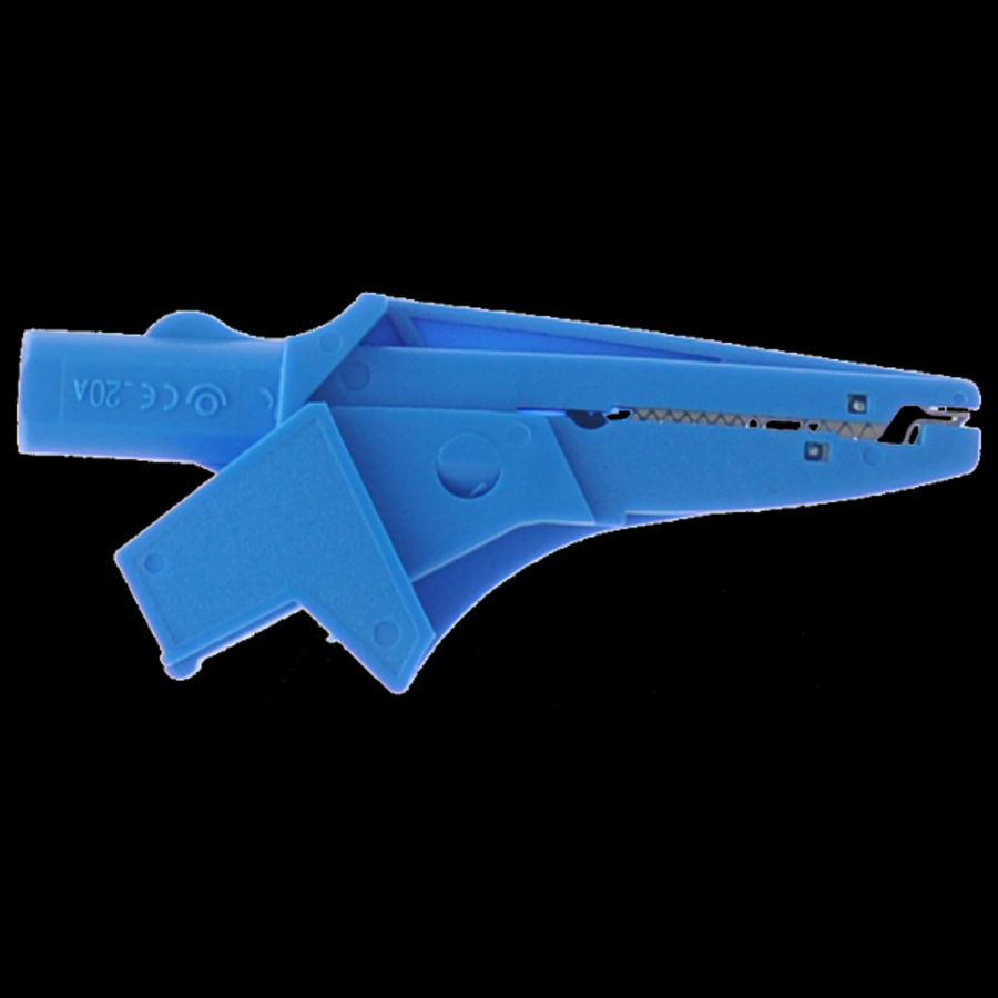 Krokodilbekklem blauw