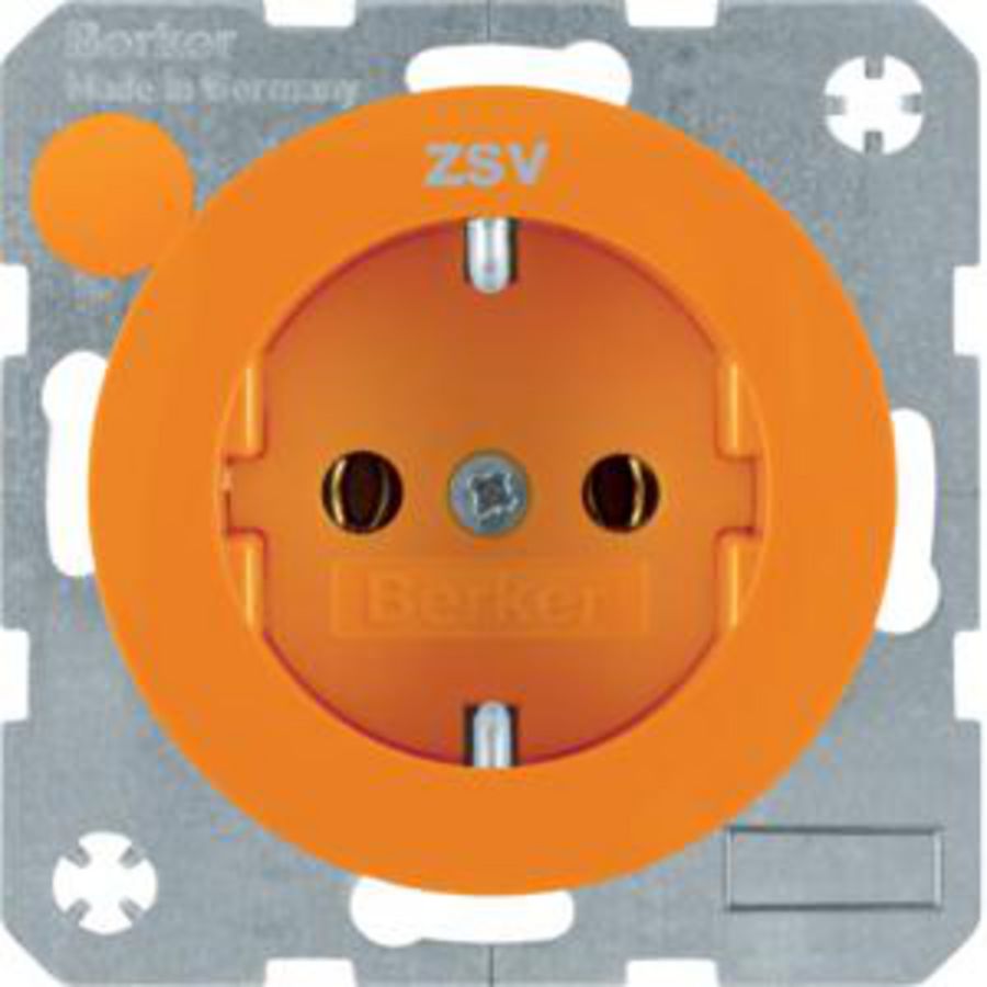 Wandcontactdoos RA opdruk berker R.1/R.3/R.8 oranje