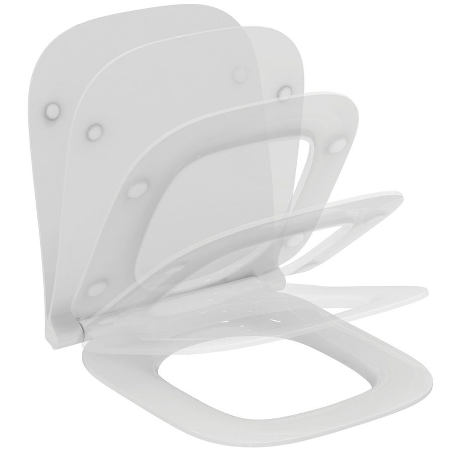 Closetzitting I.LIFE-S sandwich softclose afneembaar rechthoek topfix wit