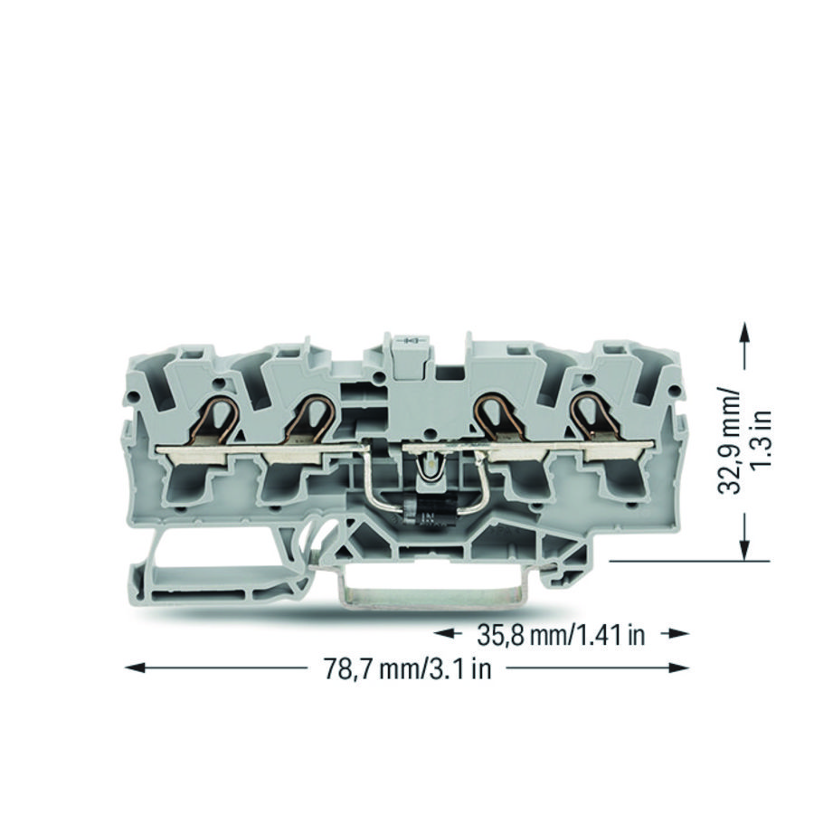 Moduleklem 4-draads diode 1N5408 2004-1411/1000-401 VVE=50