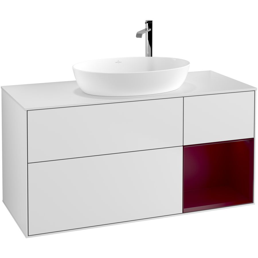 Wastafelonderkast Finion 1200x603x501mm White Matt Lacquer F951HBMT