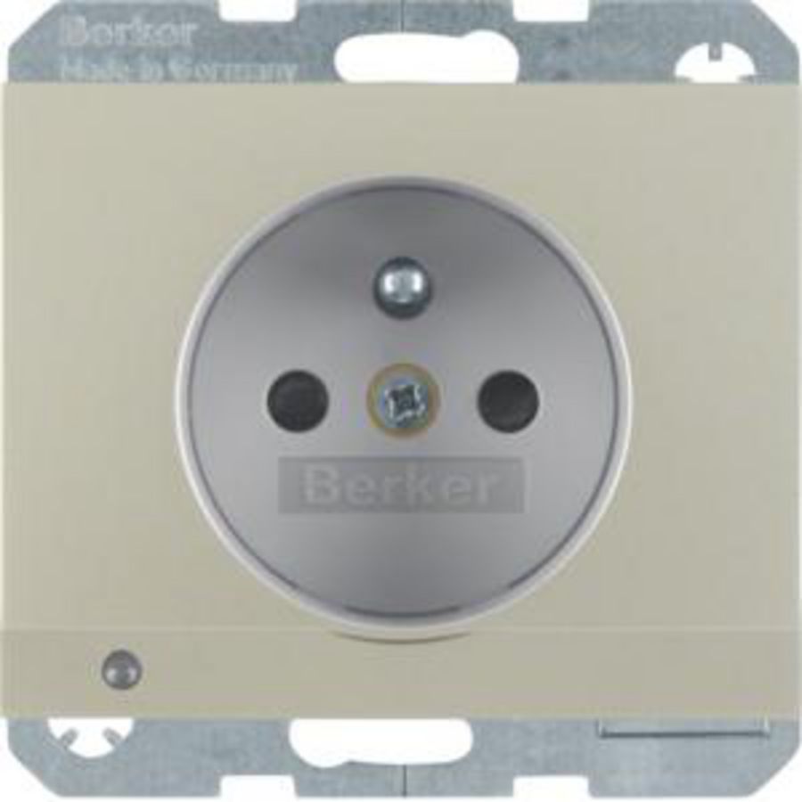 Wandcontactdoos penaarde led-orient berker K.1/K.5 edelstaal