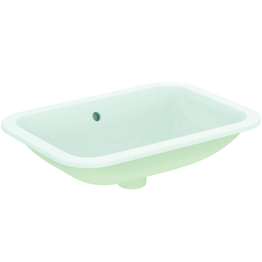 Connect wastafel 580x410x175mm wit inbouw rechth. z.kraangat