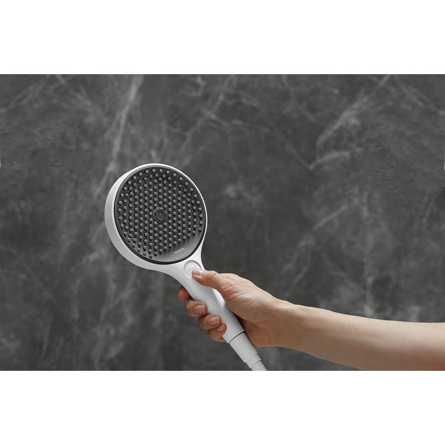 Rainfinity 130 3 straalsoorten handdouche mat wit