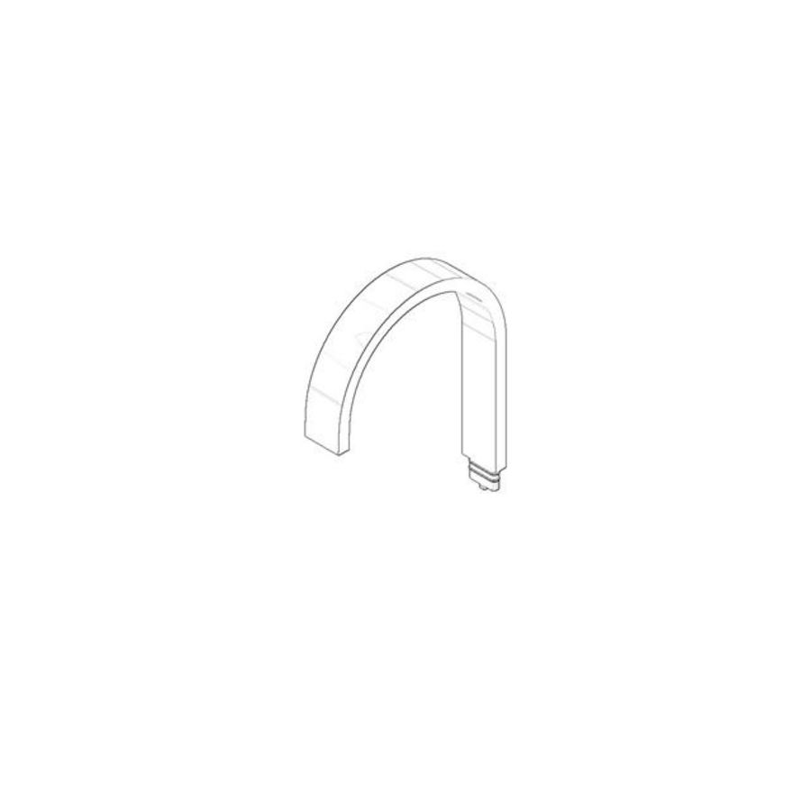 Uitloop 165x35x11x205mm, 5,68l/min. chr
