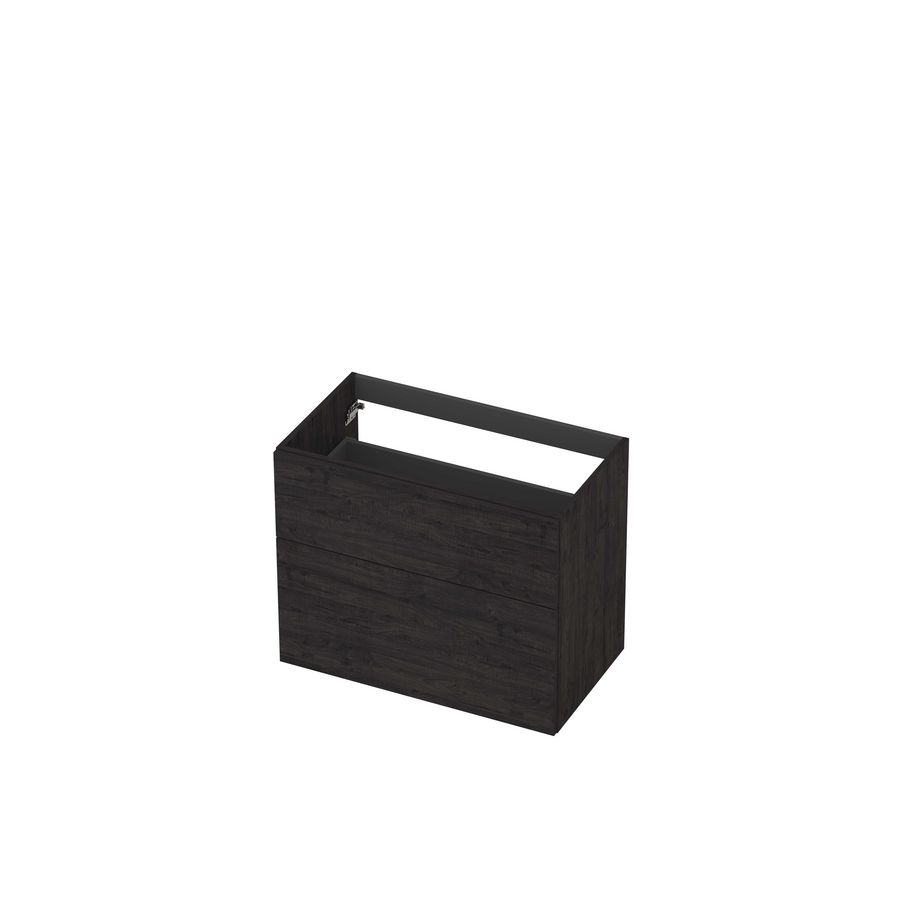 Onderkast 2L a-sym decor tbv grepen 80cm houtskool eiken