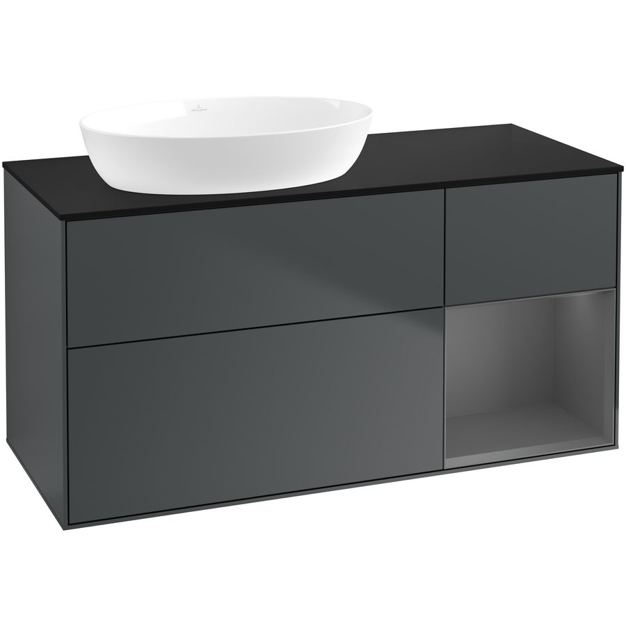 Wastafelonderkast Finion 1200x603x501mm Mid.Blue Matt Lacquer FA52GKHG