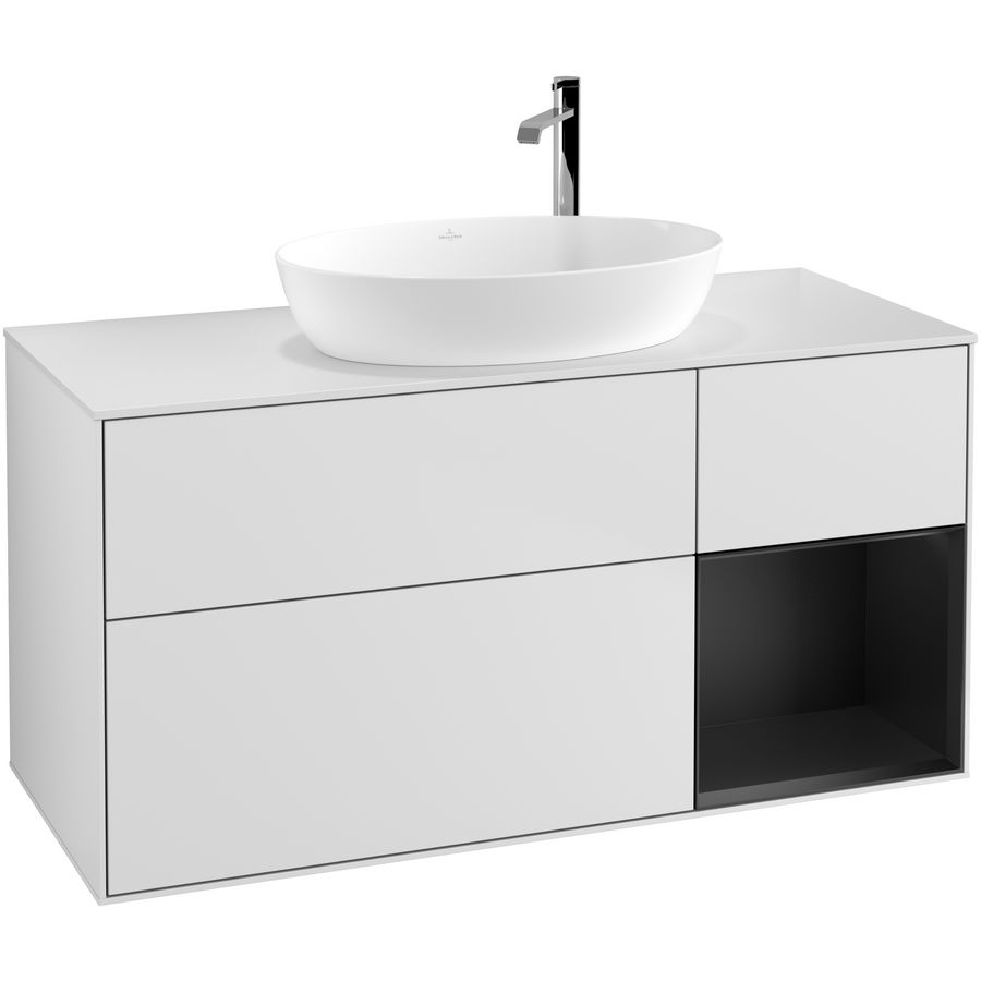 Wastafelonderkast Finion 1200x603x501mm White Matt Lacquer F951PDMT