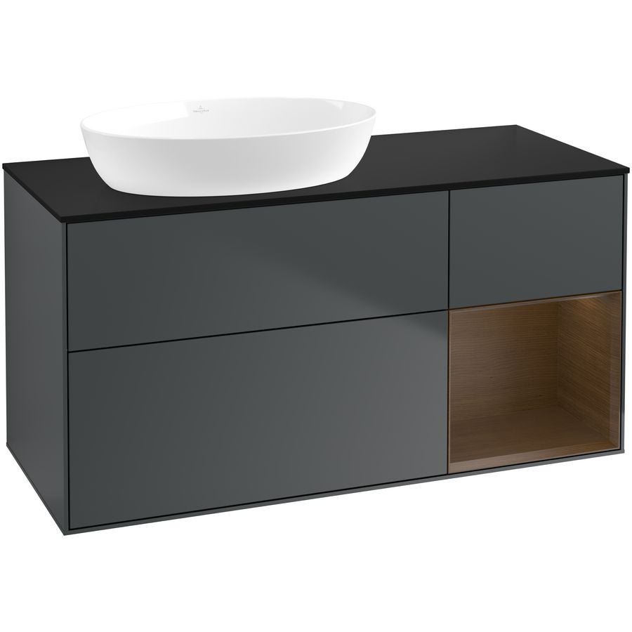 Wastafelonderkast Finion 1200x603x501mm Mid.Blue Matt Lacquer FA52GNHG