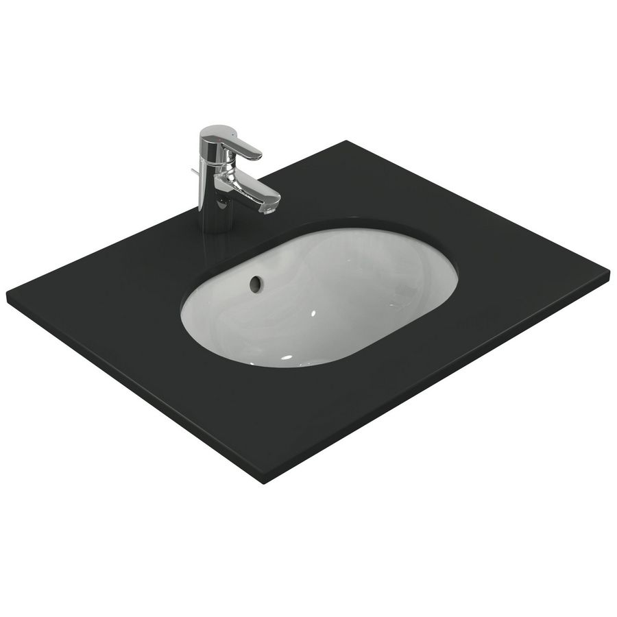 Onderbouwwastafel Connect ovaal 48x35x17cm wit