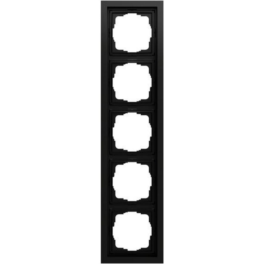 Afdekraam 5-voudig Gira F200 zwart m(gel.)