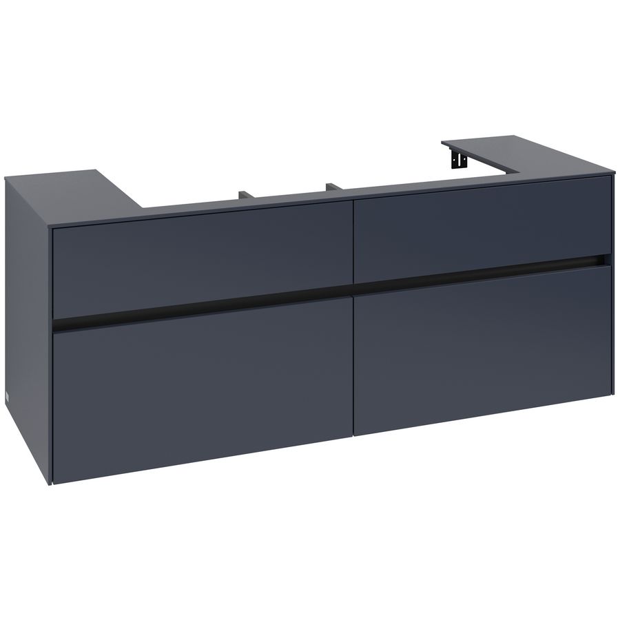 Wastafelonderkast Collaro 1400x548x500mm Marine Blue C09200VQ