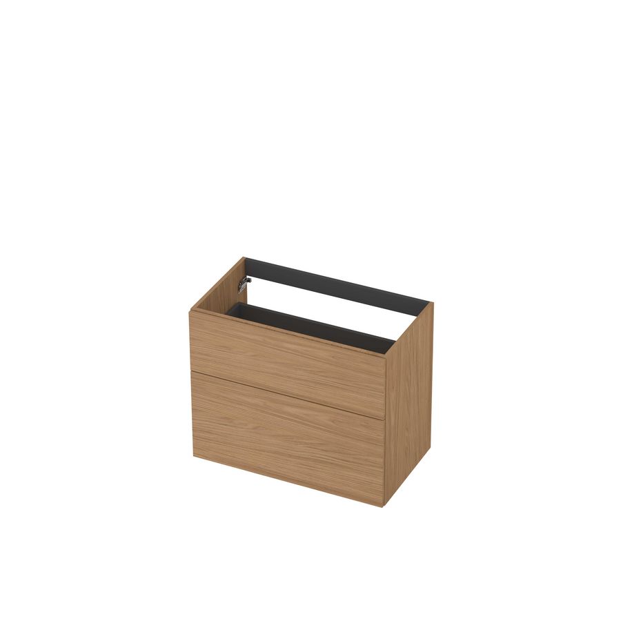 Onderkast 2L a-sym decor tbv grepen 80cm blank eiken