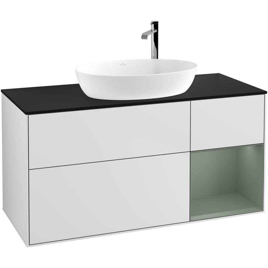 Wastafelonderkast Finion 1200x603x501mm White Matt Lacquer F952GMMT