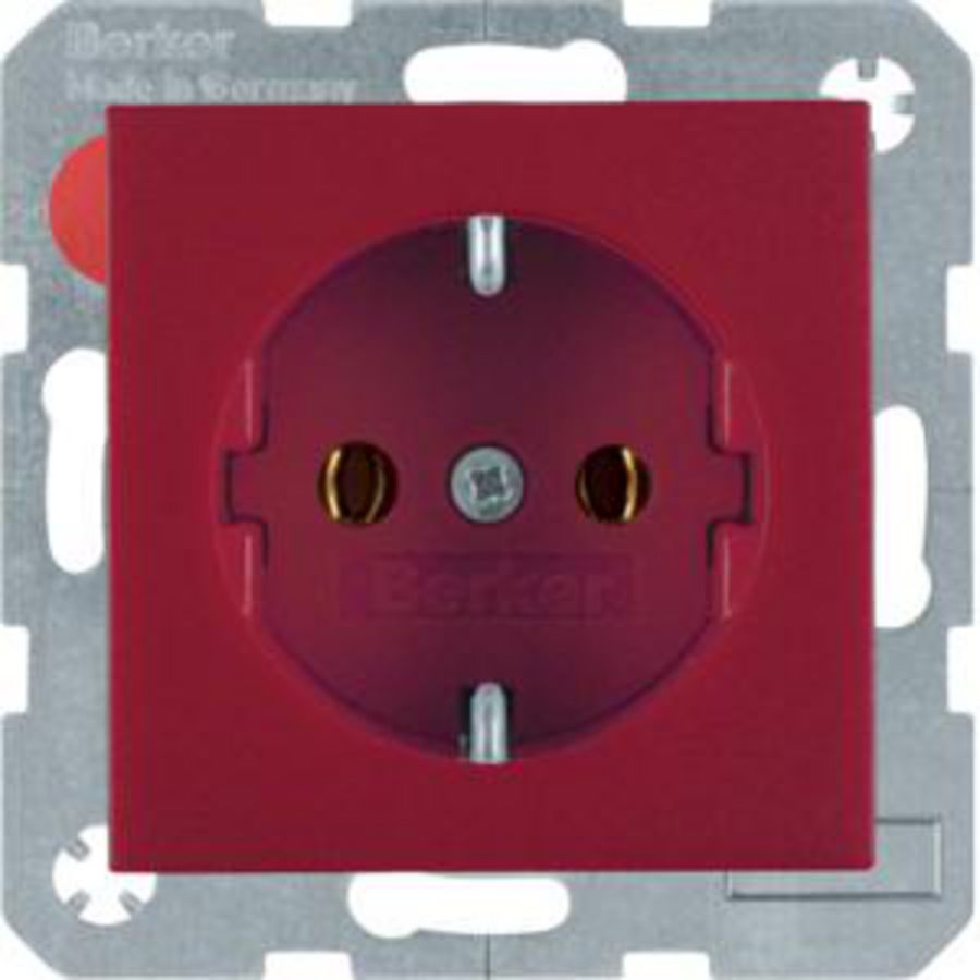 Wandcontactdoos RA schroef berker S.1/B.3/B.7 rood mat