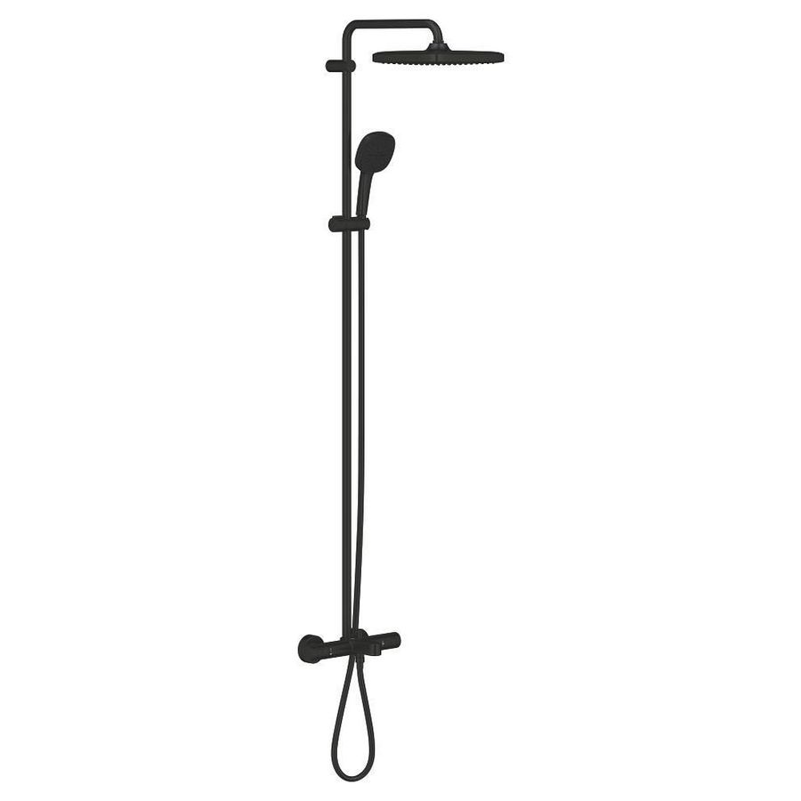 Tempesta 250 Cube Douchesysteem Bad, matte black (mat zwart) (prof)