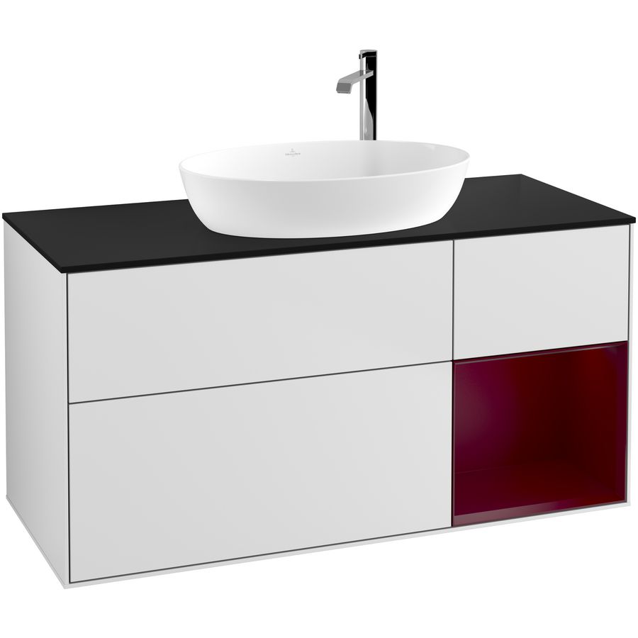 Wastafelonderkast Finion 1200x603x501mm White Matt Lacquer F952HBMT