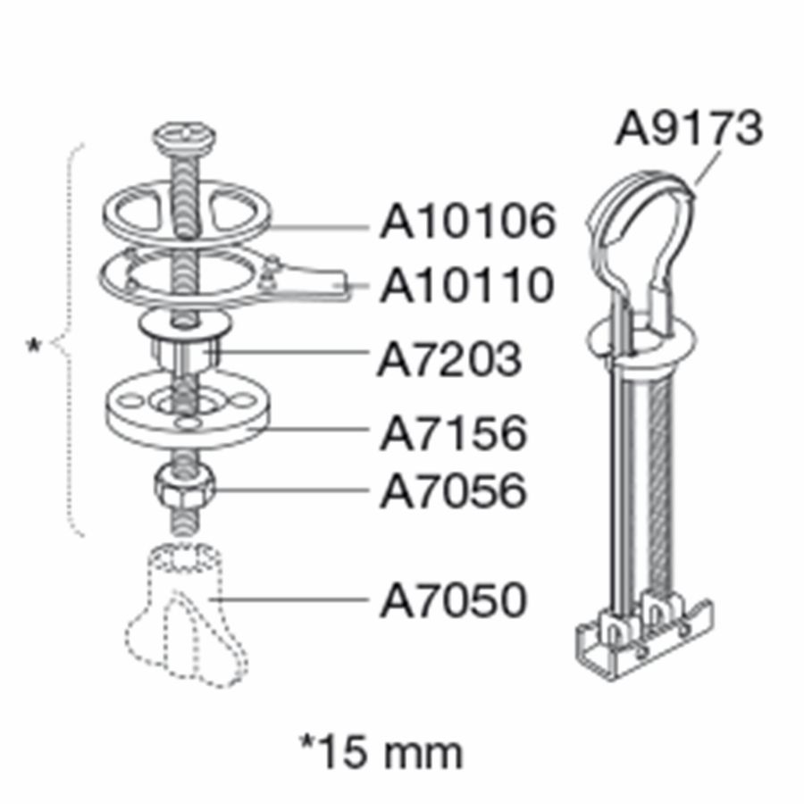 Closetzitting Bevestigingsgarnituur scharnieren v uni DG4925