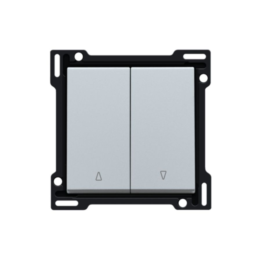 Afwerkingsset 2-voudige rolluikdrukknop sterling