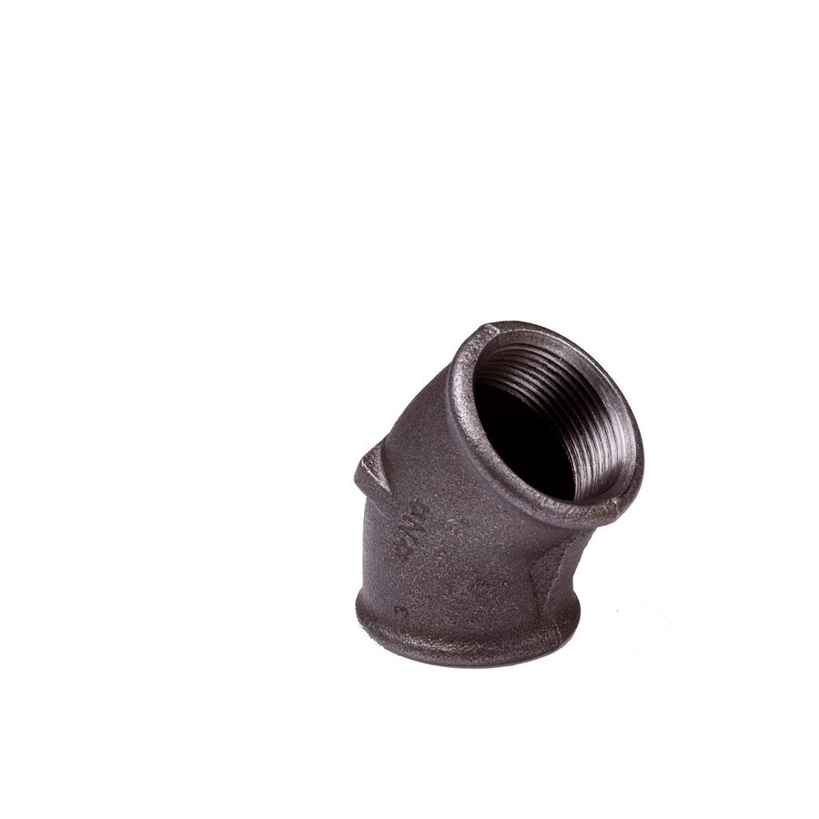 Knie 45° malleabel gietijzer verzinkt nr.120 1/2" bn. VVE=10