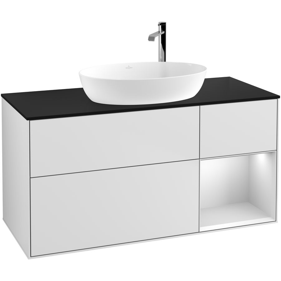 Wastafelonderkast Finion 1200x603x501mm White Matt Lacquer F952MTMT